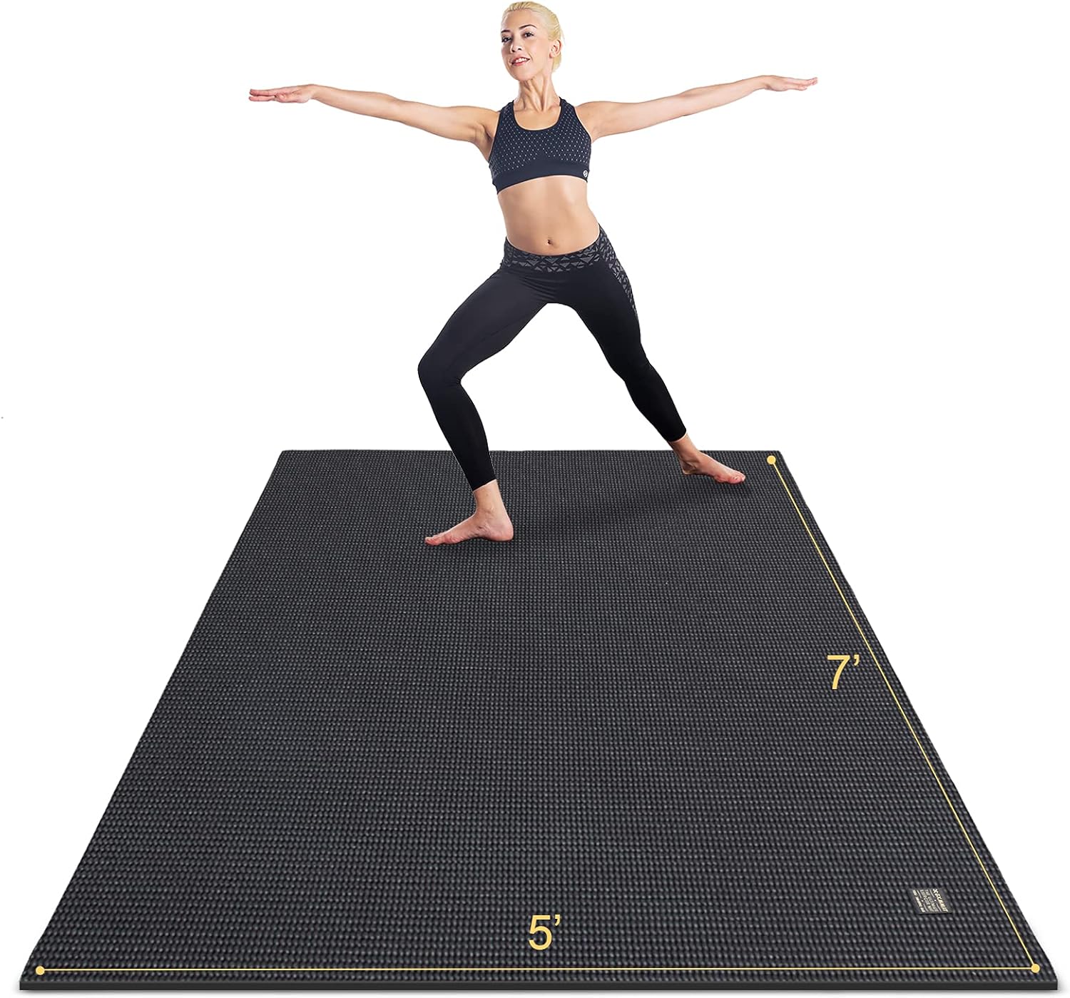 Home Gym Exercise - Large Yoga Mat 6'x4'/6'x6'/7'x5' Extra Thick
