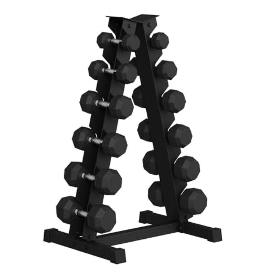 Hex Dumbbell Set - Hex Dumbbell Sets with Rack 210LB