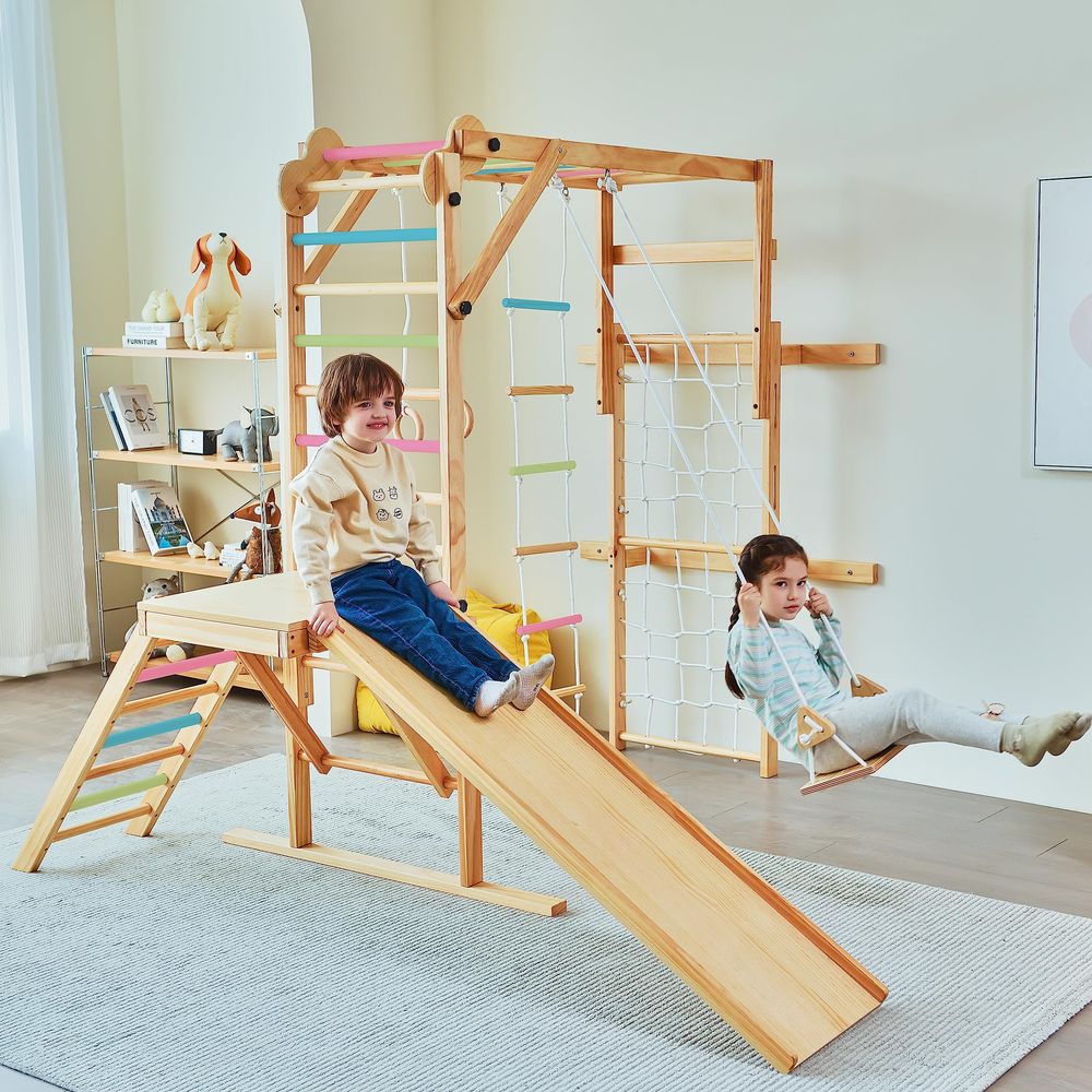 Gymnastic Rings Wooden - Grove 8in1 Indoor Jungle Gym with