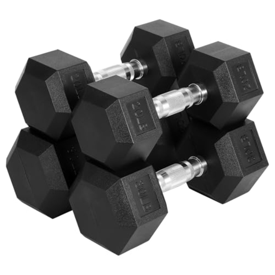 Hex Dumbbell Set - Hex Dumbbells Set PVC Coated Exercises
