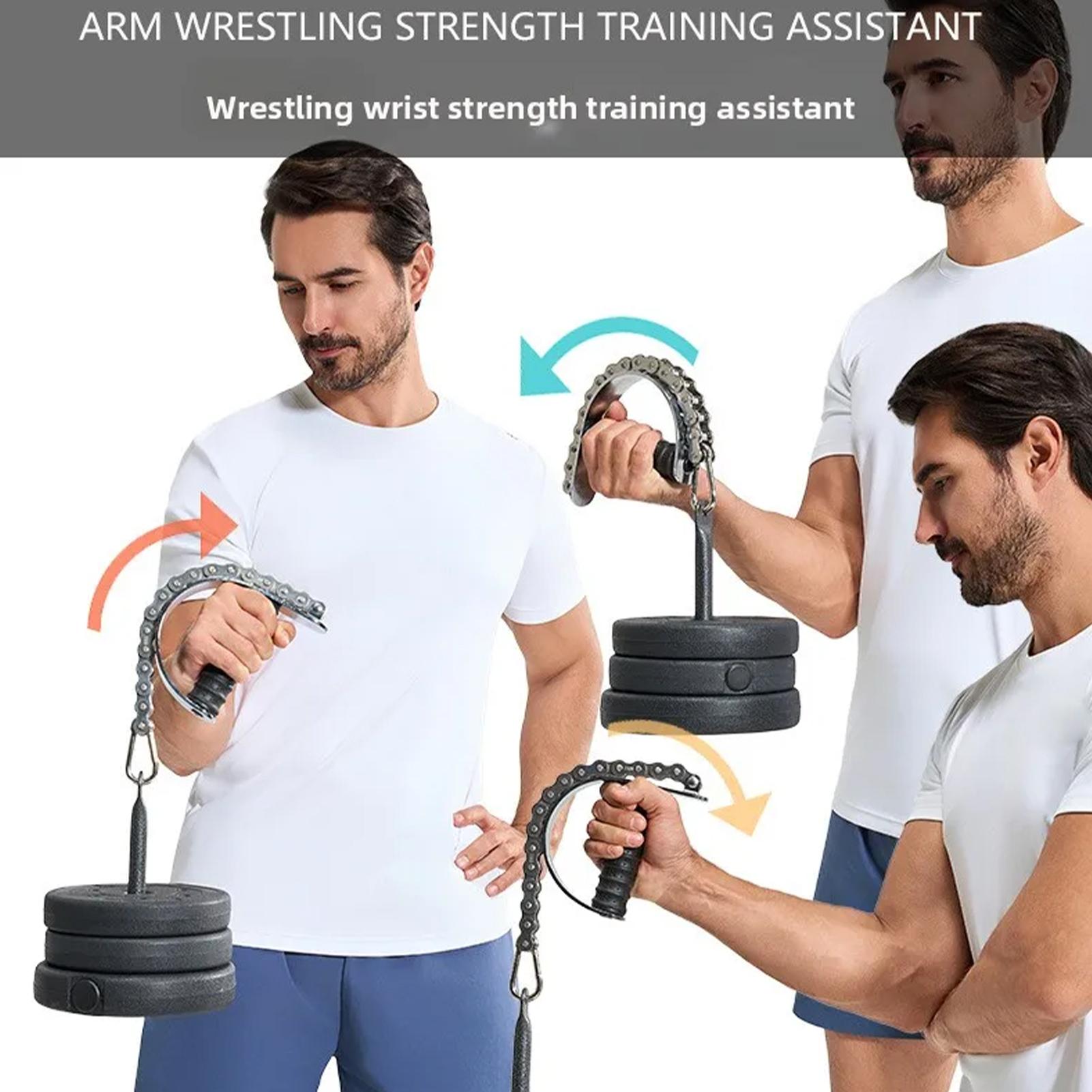 Home Gym Exercise - Arm Wrestling Strap Barbell Gripper Attachment