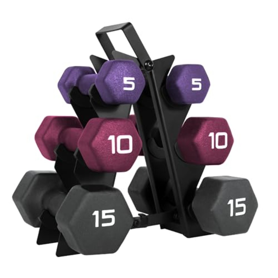 Hex Dumbbell Set - CAP Barbell 60 lb Neoprene Hex