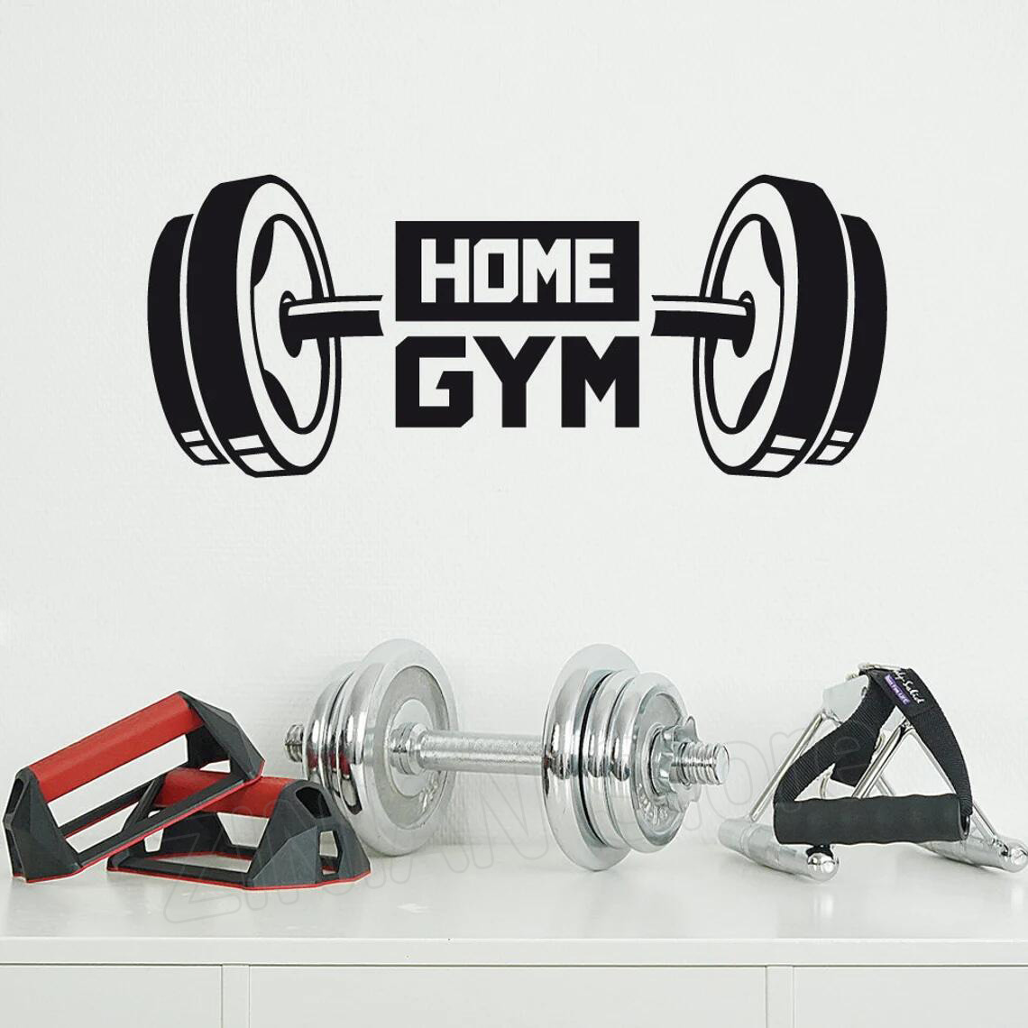 Home Gym Weight Machine - Fitness Home Gym Decor Wall Sticker