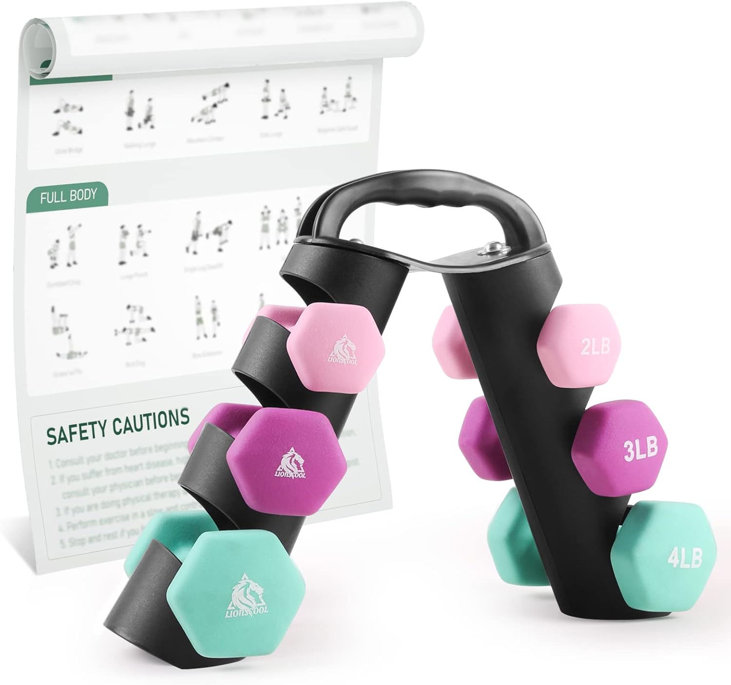 Hex Dumbbell Set - Set of 2 Neoprene Coated Hex