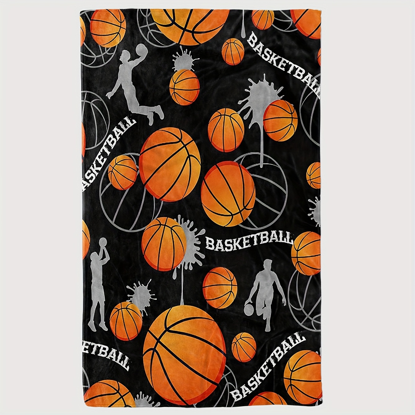 Basketball Flannel Throw Blank - Home Gym And Basketball Court 评论和价格