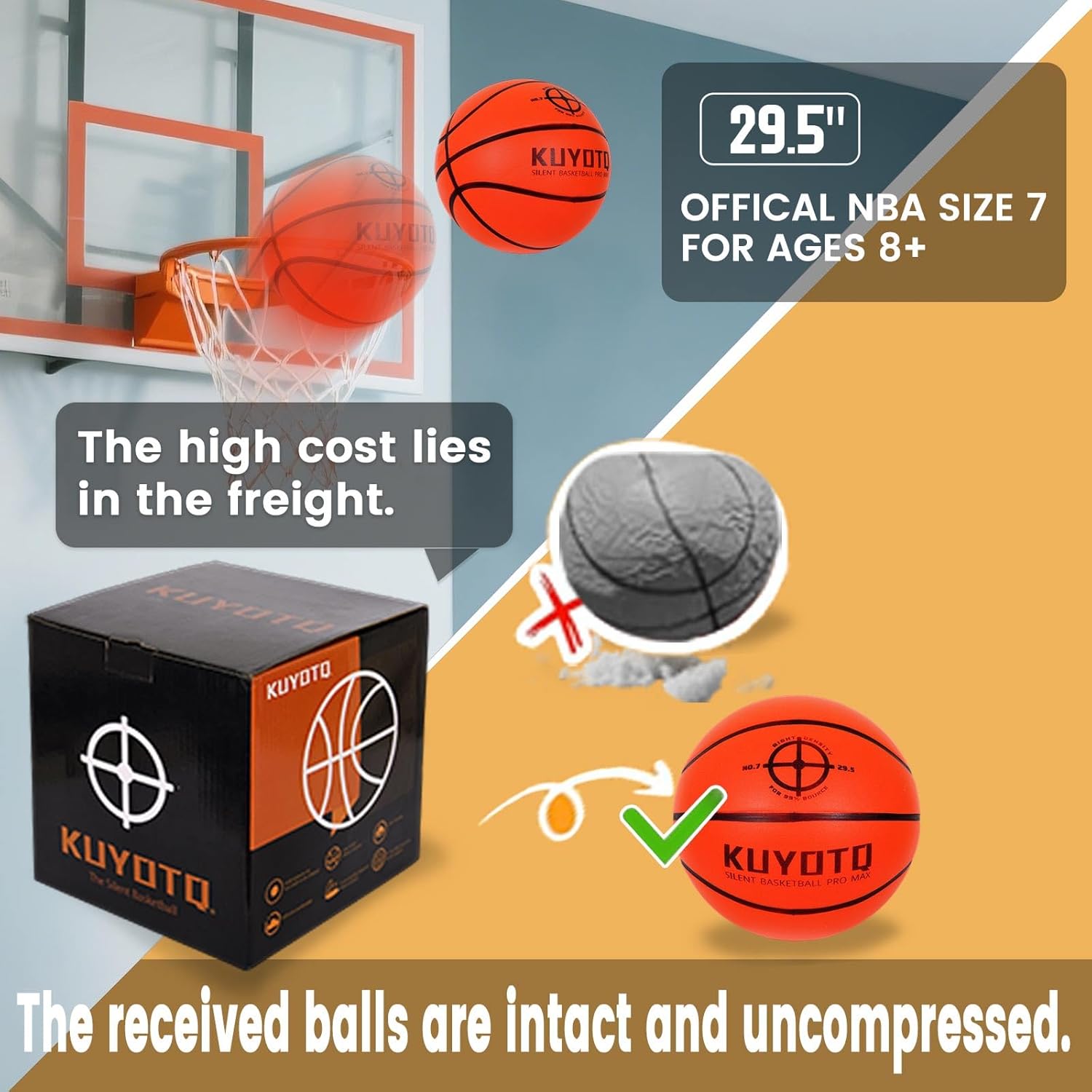 Silent Basketball Size 7 Offic - Home Gym In Apartment 评论和价格