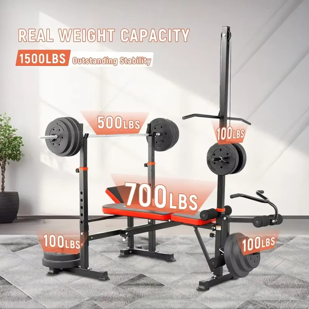 8-in-1 Adjustable Weight Bench - Home Gym Leg Extension 评论和价格
