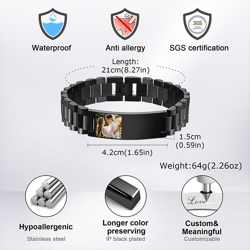Custom Picture Text Bracelet W - Home Gym App 评论和价格