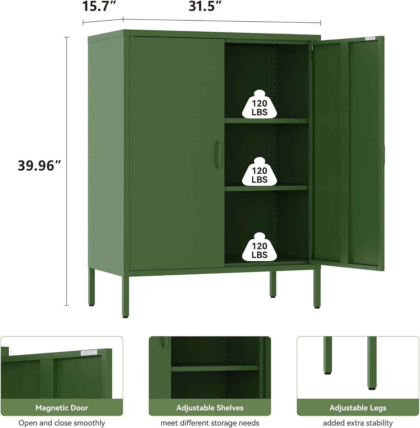 Metal Cabinet with 2 Doors and - Home Gym Minimalist 评论和价格