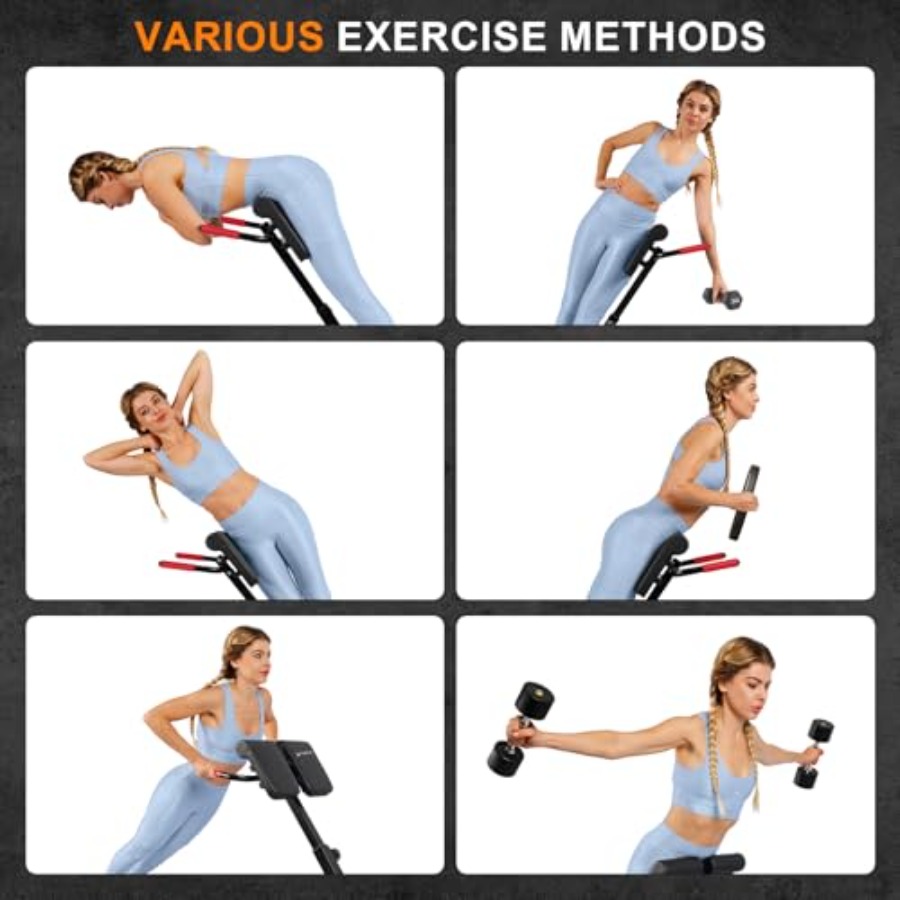 Foldable Roman Chair Back Exte - Home Gym One Machine 评论和价格