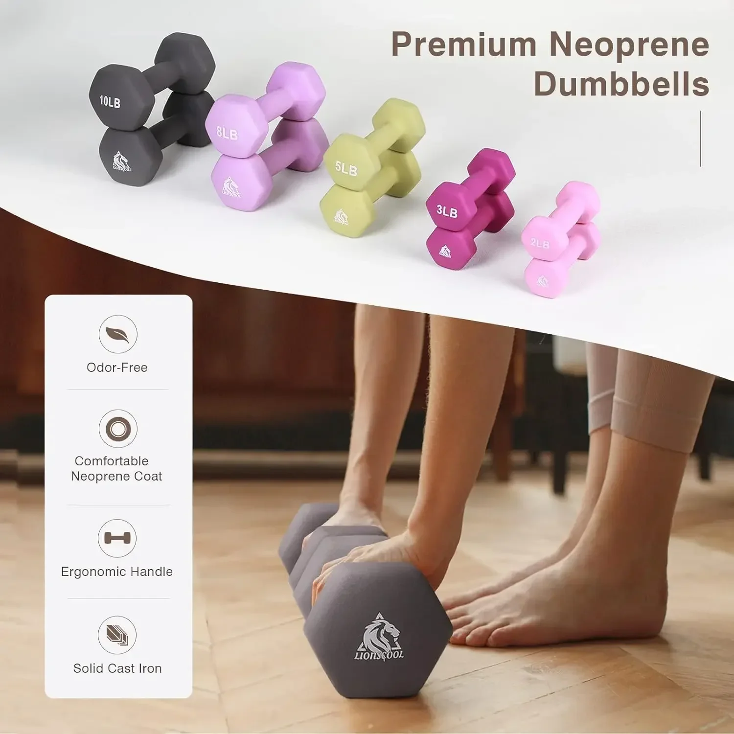 [New Arrival!]Set of 2 Neopren - Hex Dumbbell Set 评论和价格