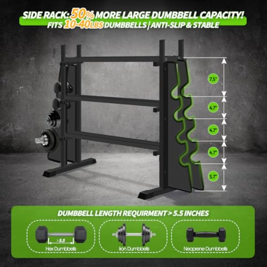 3-Tier Heavy Duty Dumbbell Rac - Home Gym Leg Extension 评论和价格