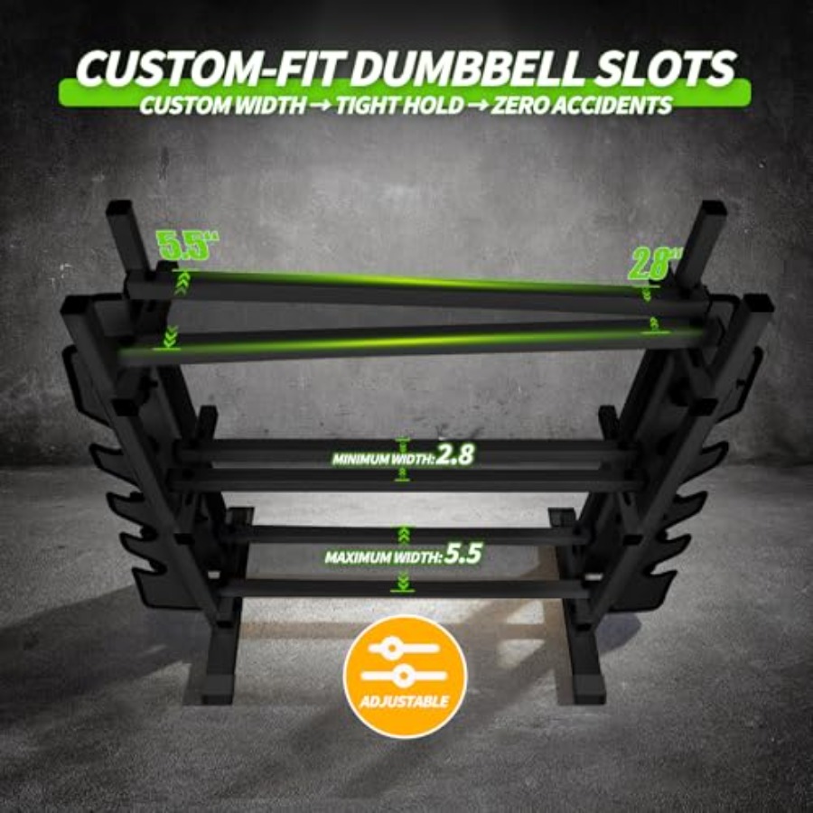 3-Tier Heavy Duty Dumbbell Rac - Home Gym Leg Extension 评论和价格