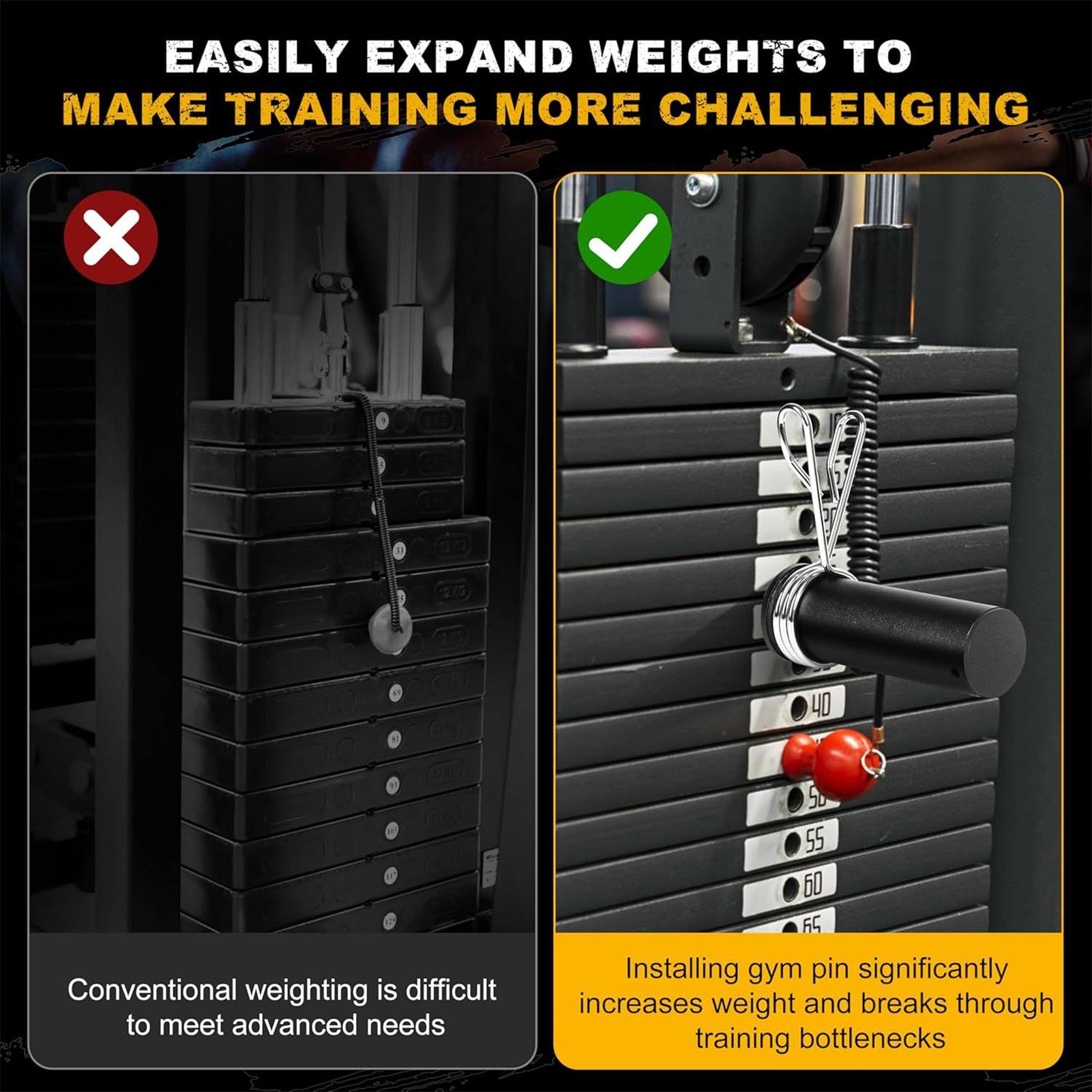 Gym Pin With Spring Clip Colla - Home Gym Weight Machine 评论和价格