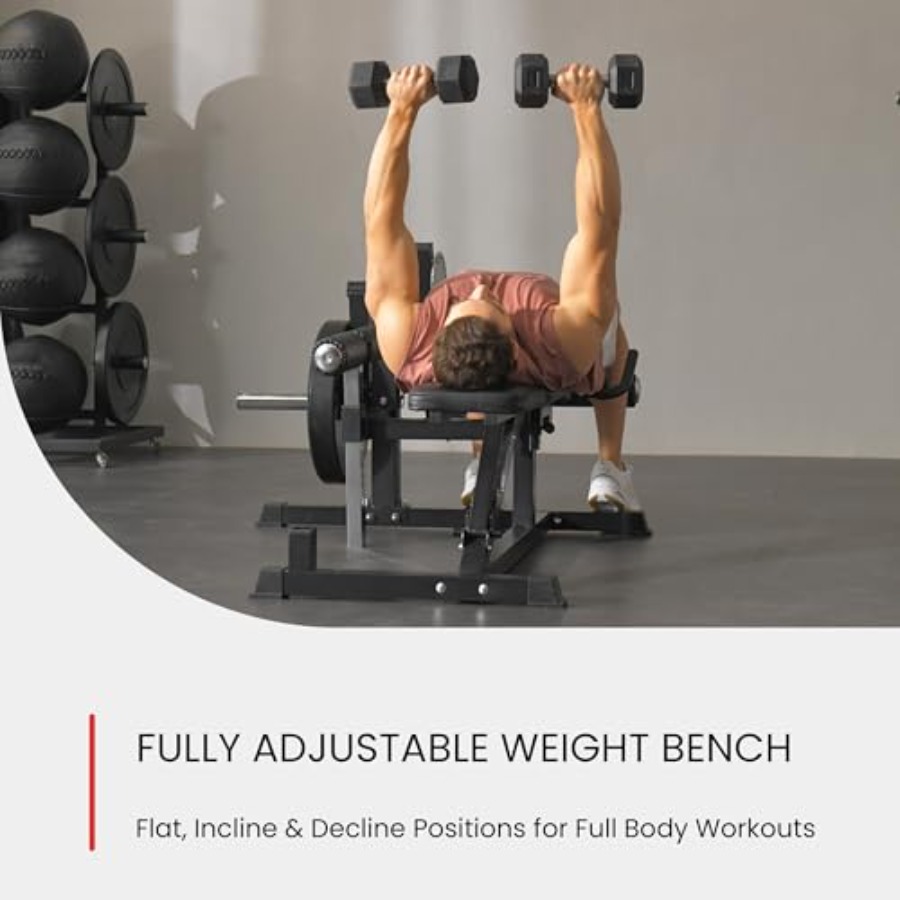 Adjustable Weight Bench with L - Home Gym Leg Extension 评论和价格