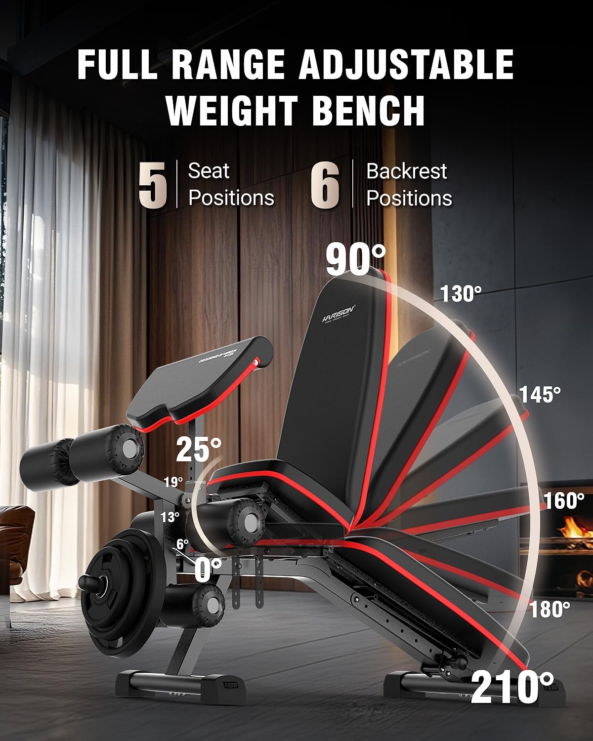Adjustable Weight Bench with L - Home Gym Leg Extension 评论和价格