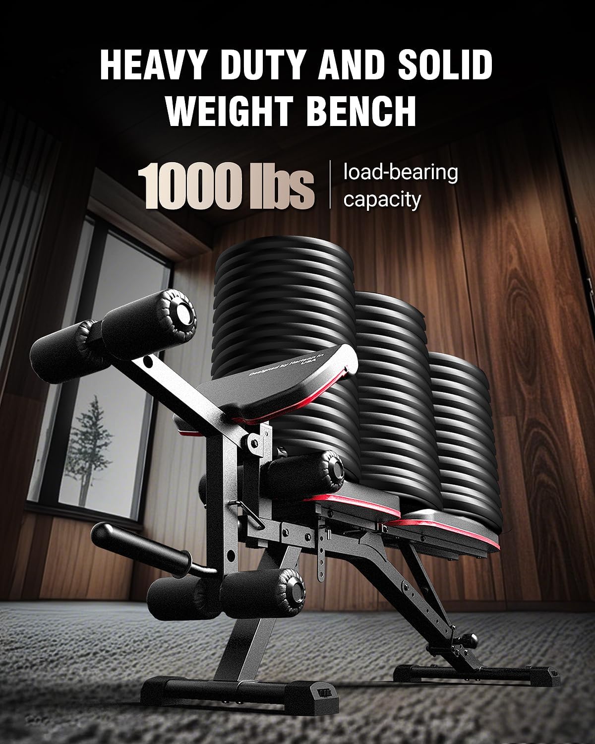 Adjustable Weight Bench with L - Home Gym Leg Extension 评论和价格