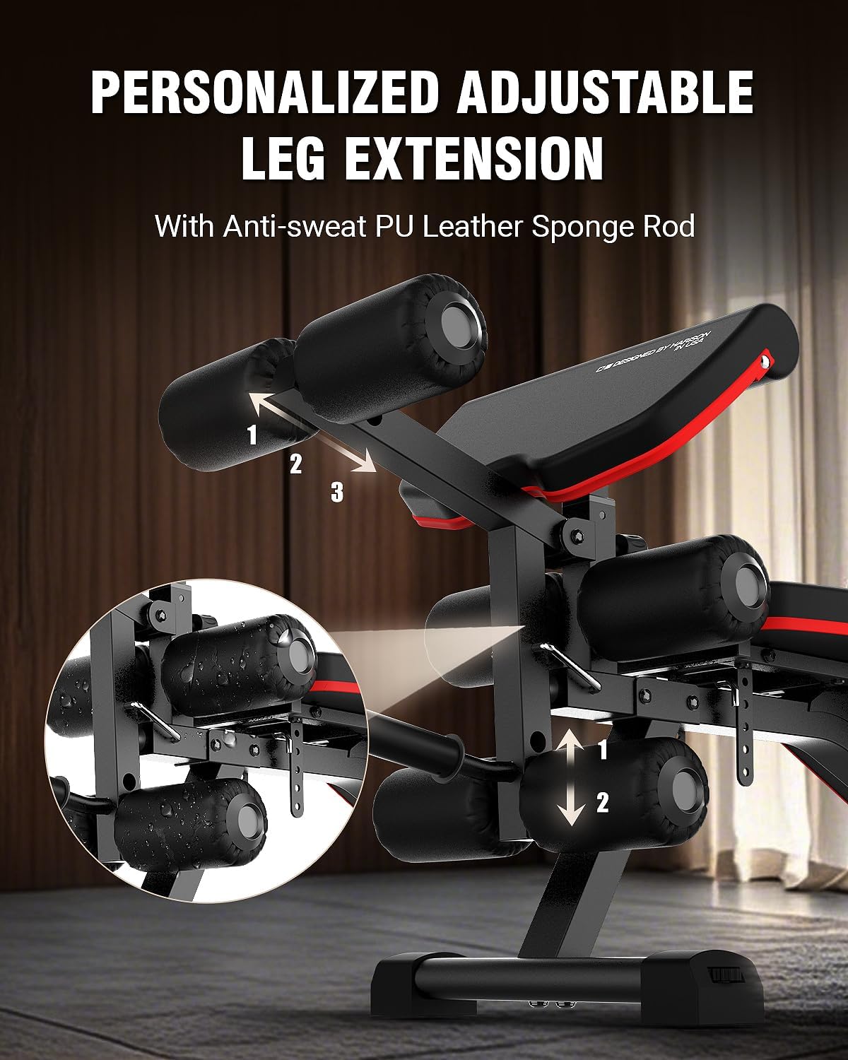 Adjustable Weight Bench with L - Home Gym Leg Extension 评论和价格