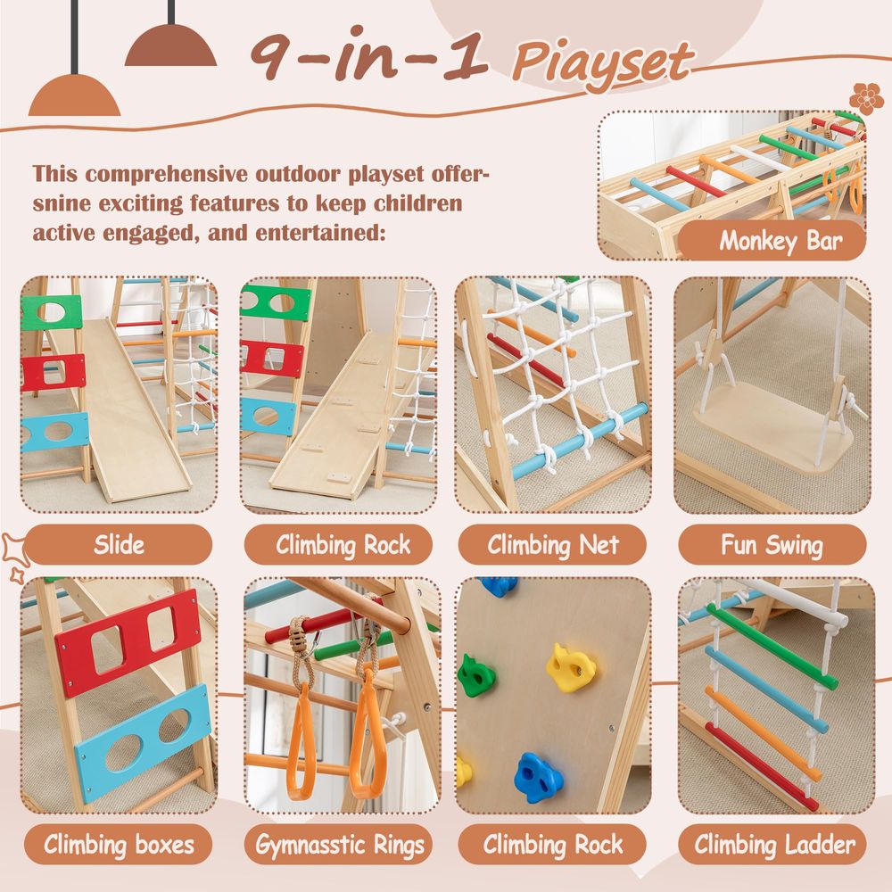 Ladder Wall Gym amp Climber Fe - Gymnastic Rings Wooden 评论和价格