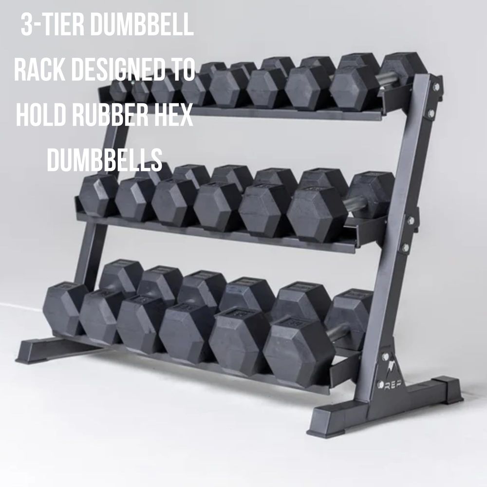 Fitness Dumbbell Rack 3Tier Co - Hex Dumbbell Set 评论和价格