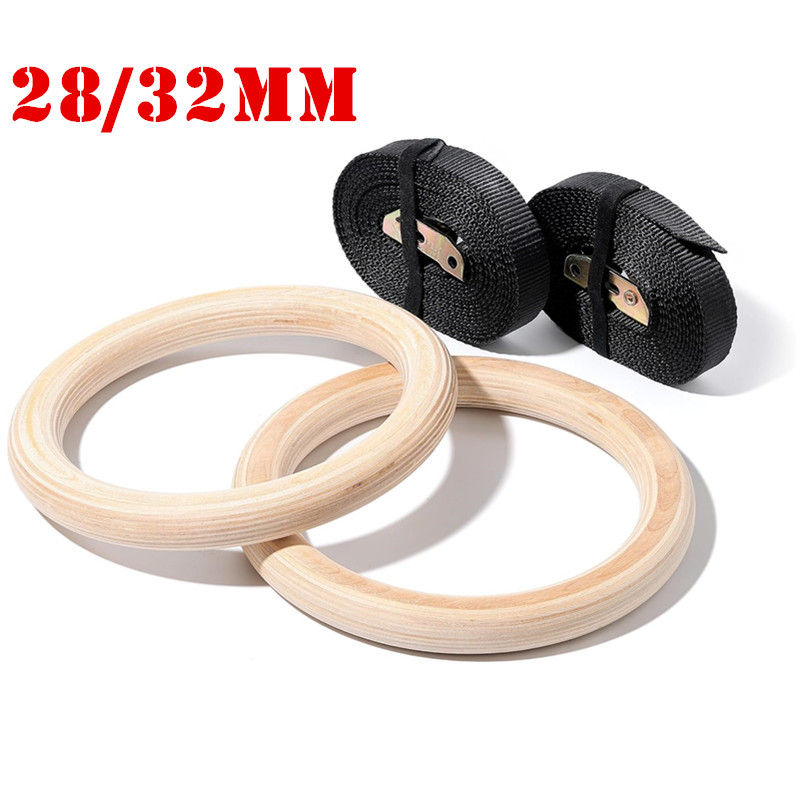 28/32MM Wood Gymnastic Rings N - Gymnastic Rings Wooden 评论和价格