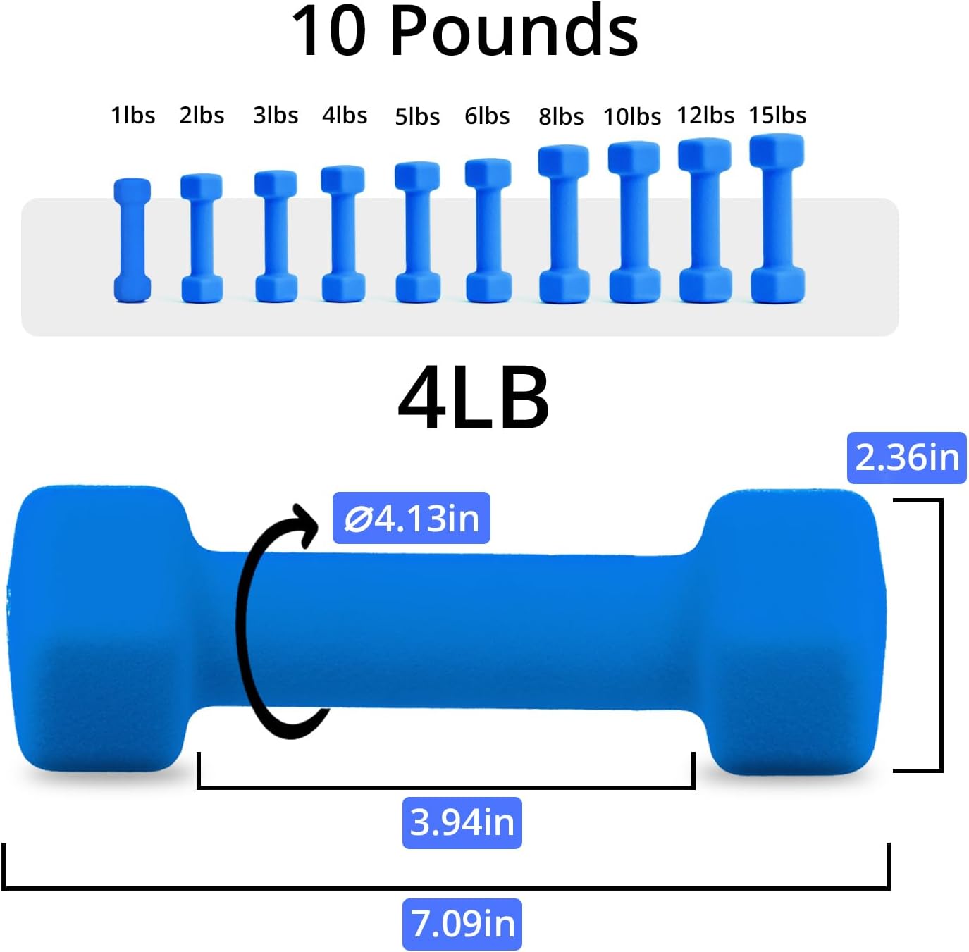 Weights Dumbbells 10 Colors Op - Hex Dumbbell Set 评论和价格