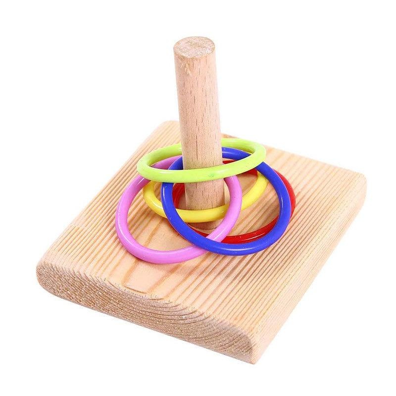 Bird Training Ring Toy Parrot  - Gymnastic Rings Wooden 评论和价格