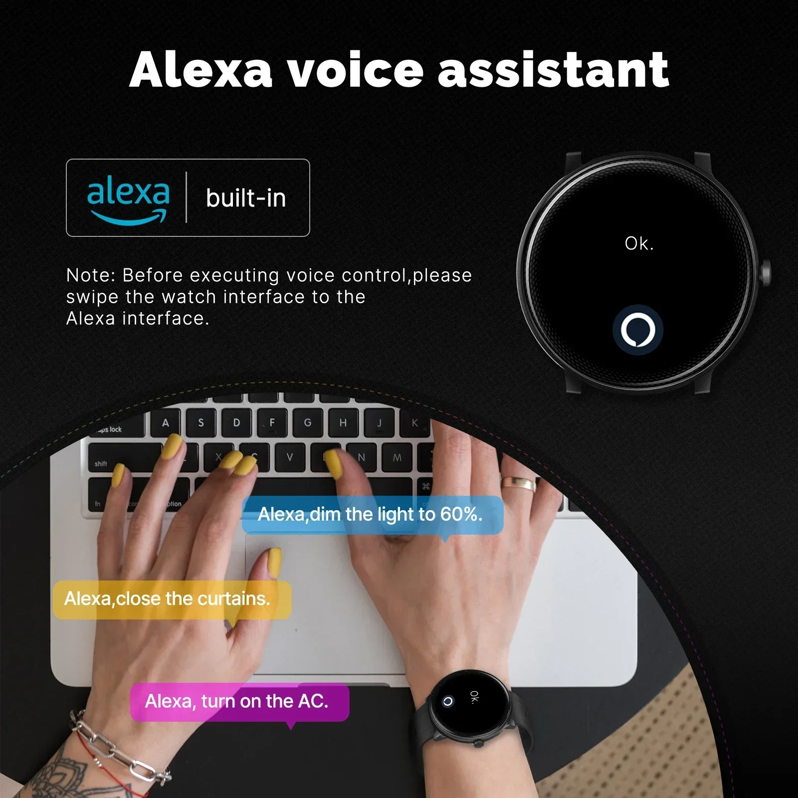 MOES Smart Watch Alexa Built-i - Home Gym App 评论和价格