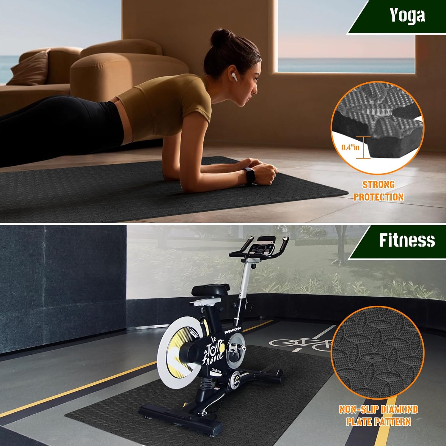 60cm EVA Foam Gym Floor Mats 8 - Home Gym Weight Machine 评论和价格