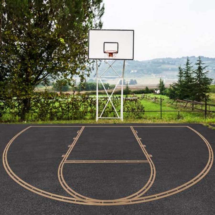 Basketball Court Stencil Kit M - Home Gym And Basketball Court 评论和价格
