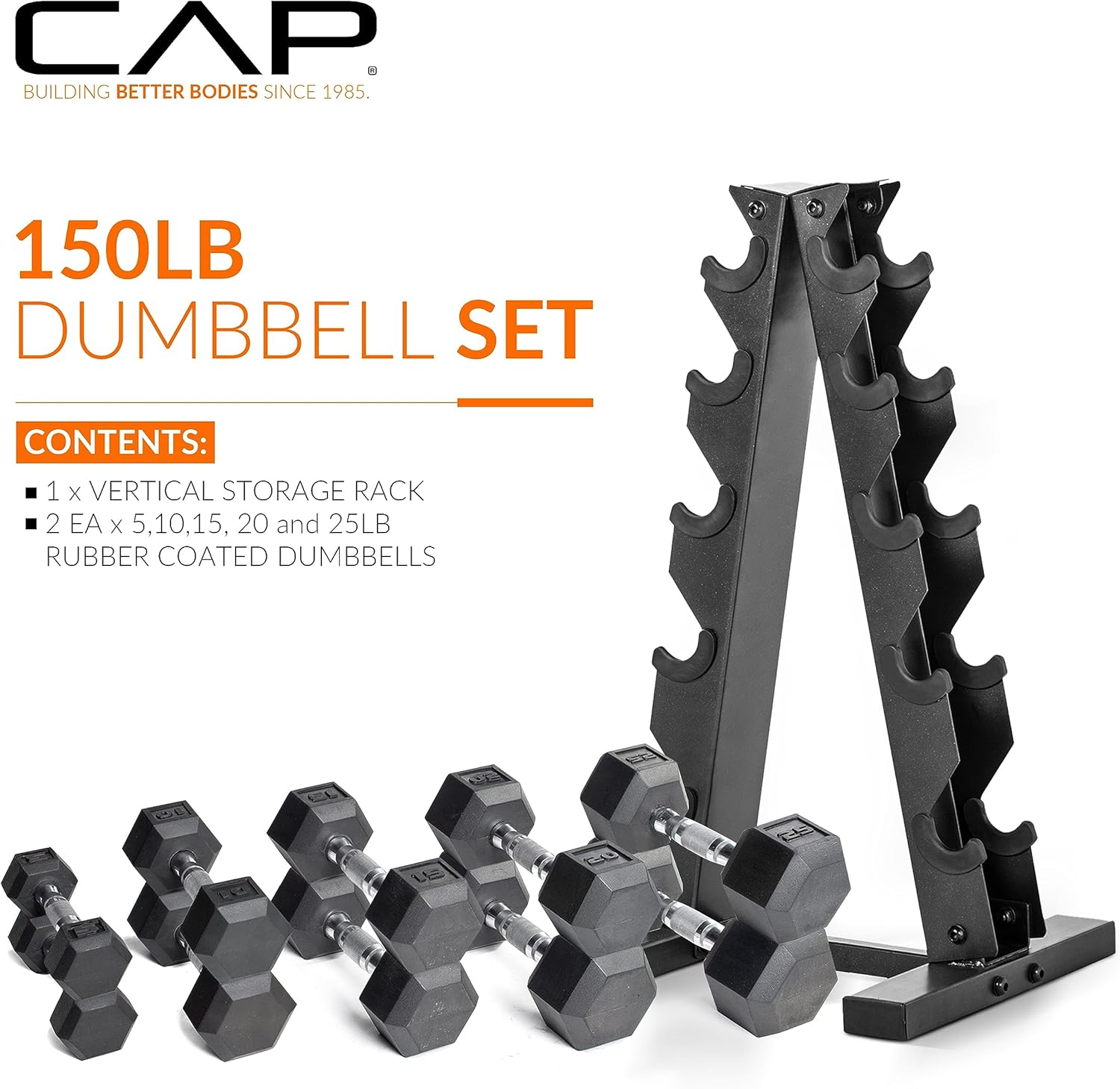 Rubber Hex Dumbbell Set 150 lb - Hex Dumbbell Set 评论和价格